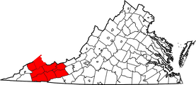 Map of Virginia Counties